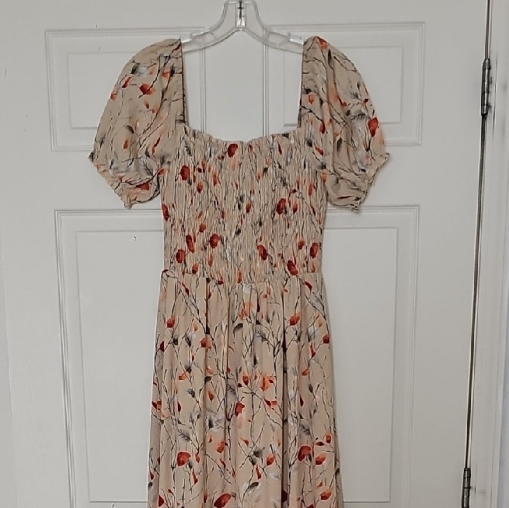 Baltic Born Floral Maxi Dress - Cream and Red